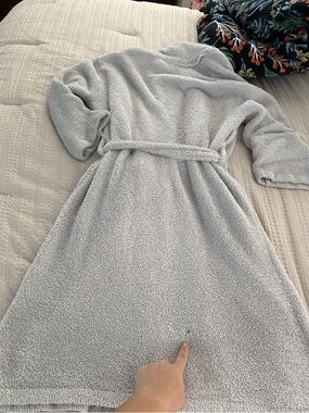 Barefoot Dreams Light Gray Cozy Plush Robe
